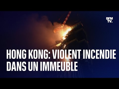 Hong Kong: un violent incendie dans un immeuble en construction