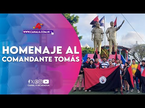 Jóvenes de Matagalpa rinden homenaje al Comandante Tomás Borge Martínez