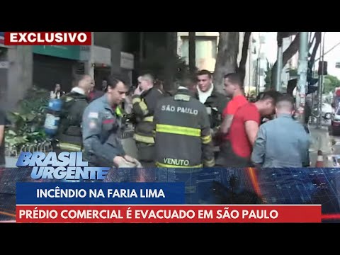 Incêndio atinge prédio na Avenida Faria Lima, em São Paulo | Brasil Urgente