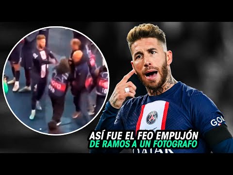 Así FUE el INDIGNANTE EMPUJÓN de SERGIO RAMOS  a un FOTOGRAFO tras la DERROTA del PSG en CHAMPIONS