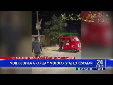 Por presunta infidelidad: Mujer golpea a su pareja mototaxista y ocasiona volcadura del vehículo