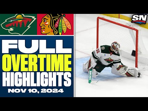 Minnesota Wild at Chicago Blackhawks | FULL Overtime Highlights - November 10, 2024