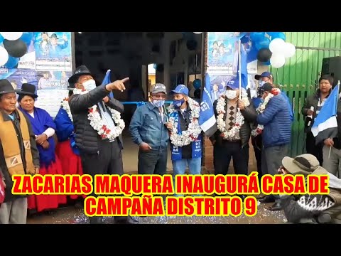 ZACARIAS MAQUERA INAUGURÁ CASA DE CAMPAÑA EN LA COMUNIDAD VILLANDRANI DISTRITO 9 DEL ALTO..