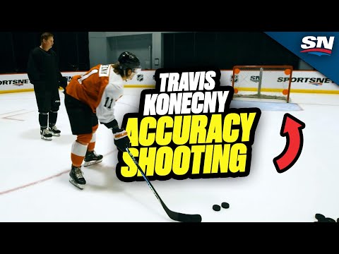 Travis Konecny: Accuracy Shooting Challenge | On The Couch With Colby