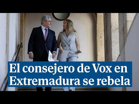 El consejero de Vox en Extremadura se rebela contra Abascal y afirma que no piensa dimitir