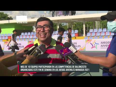 Aficionados al baloncesto participan en Juegos Juveniles Managua 2021 - Nicaragua