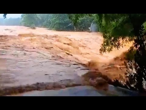 Una tarde tormentosa: captan feroz desbordamiento de ríos en Peñuelas, Utuado y Yauco