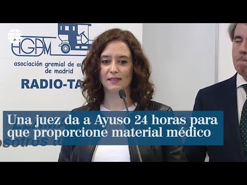 Una juez da a Ayuso 24 horas para dar material sanitario a los médicos de Madrid