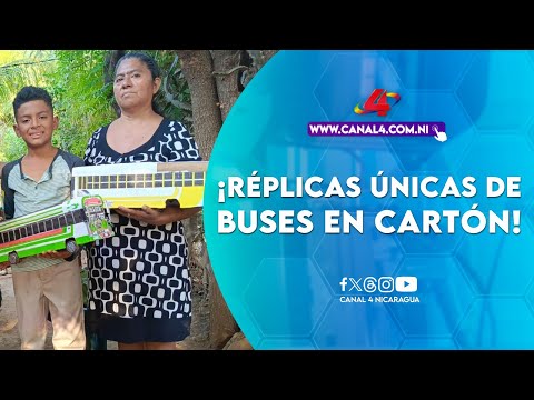 De Tipitapa al mundo: La inspiradora historia de Natanael Ortiz y sus réplicas de buses en cartón