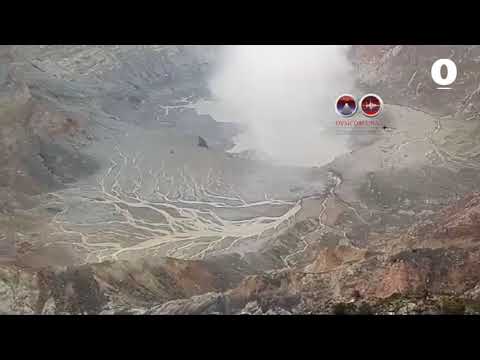 Lluvias generan recuperación de la laguna en el volcán Poás