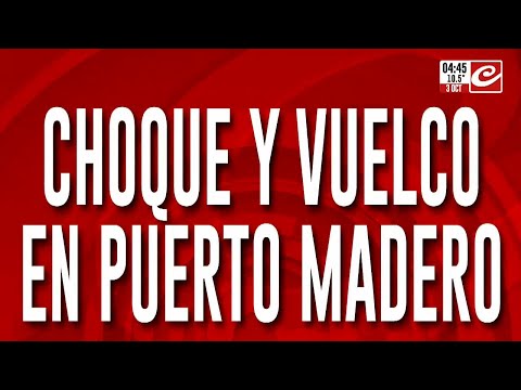 Impresionante choque y vuelco en Puerto Madero: hay varios heridos