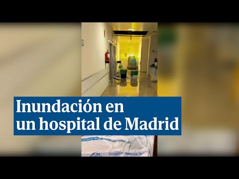 Inundación en las Urgencias del Hospital Infanta Sofía por la tromba de agua