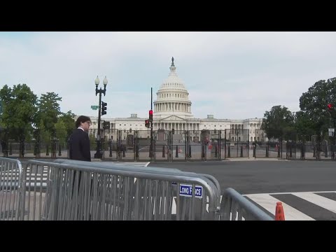 Security fencing up outside US Capitol for  Israeli Prime Minister Benjamin Netanyahu’s  visit