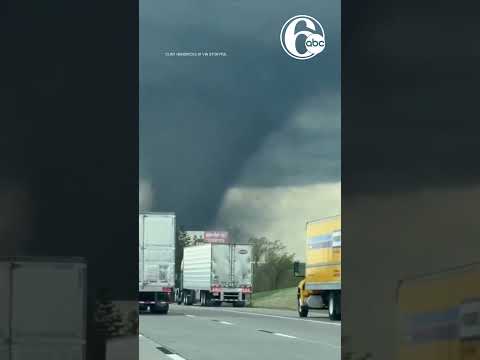 'Lots of debris': Massive tornado swirls near Lincoln, Nebraska