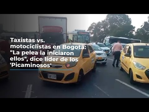 Taxistas vs. motociclistas en Bogotá: La pelea la iniciaron ellos, dice líder de los 'Picaminosos'