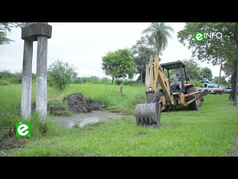 La Municipalidad de Corrientes realizó mantenimiento y limpieza de un canal  por avenida Libertad