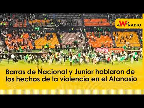 Barras de Nacional y Junior hablaron de los hechos de la violencia en el Atanasio