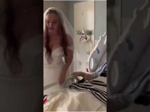 La emotiva boda de una mujer en el hospital para hacer realidad el último deseo de su padre enfermo