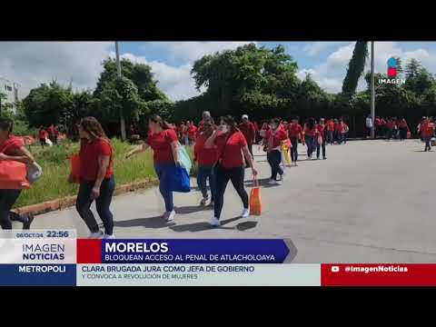 Familiares de internos bloquean el acceso al penal de Atlacholoaya