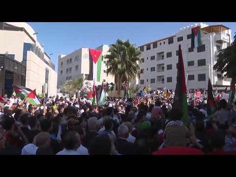 Jordanians protest upcoming visit of top U.S. diplomat, latest Israel-Hamas war