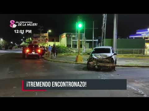 ¡Tremendo encontronazo! Hombre se estrella en el sector del Guanacaste, en Managua - Nicaragua