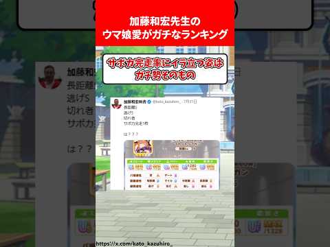 加藤和宏先生のウマ娘愛がガチなランキング #ウマ娘プリティーダービー