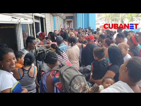 El coronavirus avanza y los CUBANOS se aglomeran para comprar pollo en una tienda de La Habana