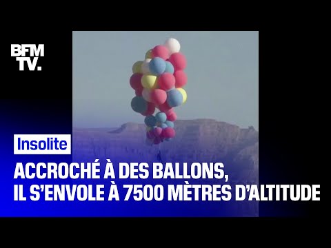 Accroché à des ballons, un célèbre magicien américain s’envole à 7500 mètres d’altitude