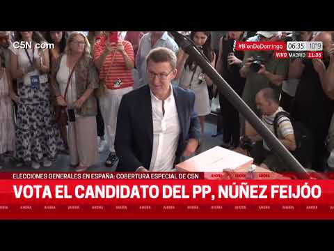 ELECCIONES en ESPAÑA: votaron PEDRO SÁNCHEZ y ALBERTO NÚÑEZ FEIJÓO