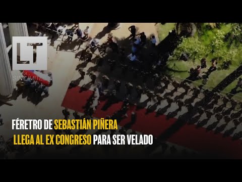 Féretro de Sebastián Piñera llega al ex Congreso para ser velado