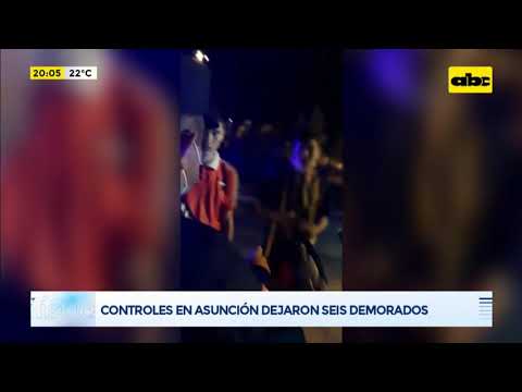 Seis demorados por violación de cuarentena en Asunción