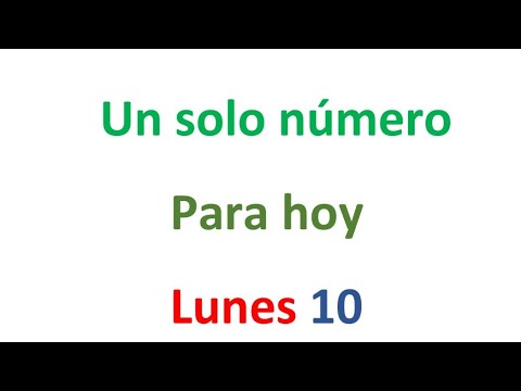 Un solo número para hoy Lunes 10 de FEBRERO, EL CAMPEÓN DE LOS NÚMEROS