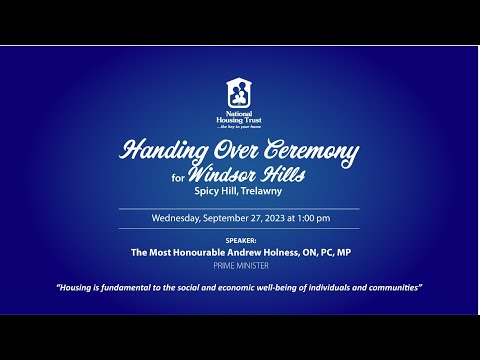 Handing Over Ceremony for Windsor Hills Spicy Hill ,Trelawny  - September 27, 2023
