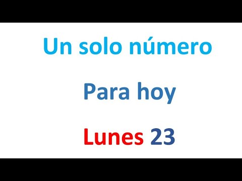 Un solo número para hoy Lunes 23 de septiembre, El campeón de los números