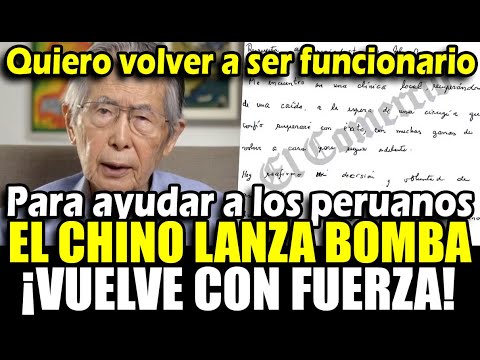 Alberto Fujimori anuncia q desea asumir un cargo público nuevamente quiero trabajar x los peruanos