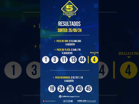 Resultados 5 de Oro - 25/09/24