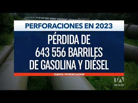 334 perforaciones clandestinas en poliductos registró Petroecuador en 2023