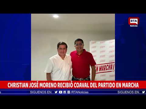 Christian José Moreno recibió coaval del partido en Marcha