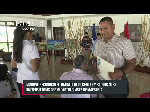 MINJUVE entrega reconocimientos a docentes que formaron a jóvenes en maestrías - Nicaragua