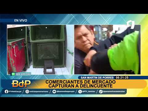 BDP Comerciantes de SMP capturan a delincuente