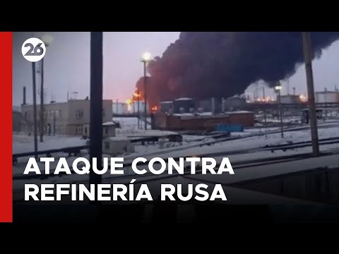 Nuevas imágenes del ataque contra una refinería de petróleo rusa