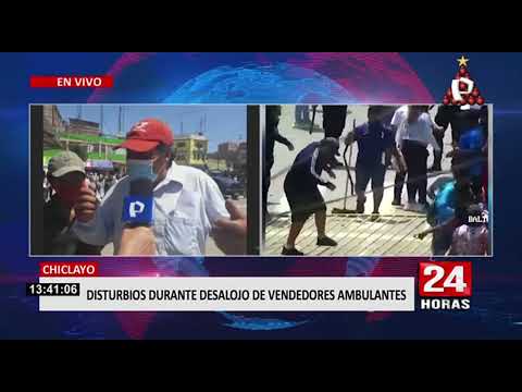 Trujillo: ambulantes se enfrentan a policías y serenos durante desalojo