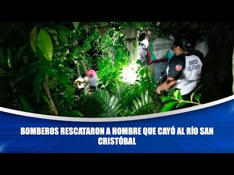 Bomberos rescataron a hombre que cayó al río San Cristóbal