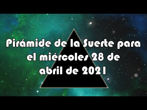 Lotería de Panamá - Pirámide para el miércoles 28 de abril de 2021