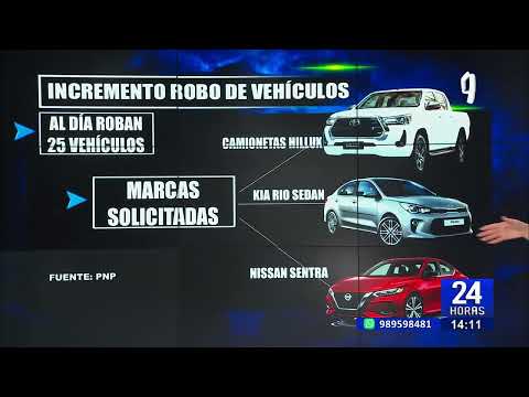 Conoce cuáles son las marcas de vehículos más robados en el Perú
