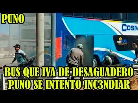 ASI APAGARON INCENDIO DEL BUS QUE SE TRASLADABA DESDE DESAGUADERO HACIA PUNO..