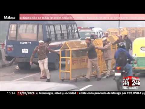 Noticia - Los agricultores indios marchan hacia una atrincherada Nueva Delhi