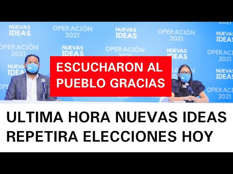 HOY 22 NUEVAS IDEAS REPETIRA  ELECCIONES POR EMPATE DE VOTOS ESTO ES DEMOCRACIA