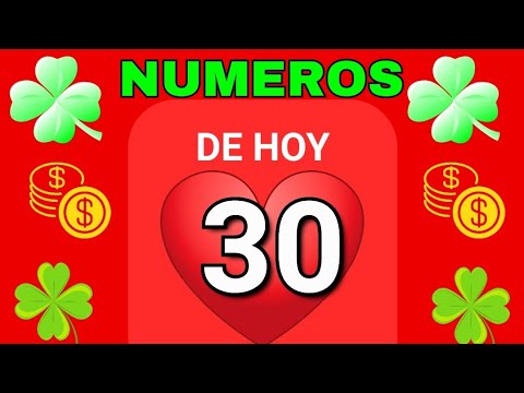 NÚMEROS DE LA SUERTE PARA HOY 30  NÚMEROS RECOMENDADOS PARA HOY 30 DE SEPTIEMBRE  2024