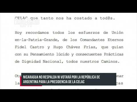 Nicaragua rechaza postulación de Alberto Fernández y dice que no acepta en la CELAC